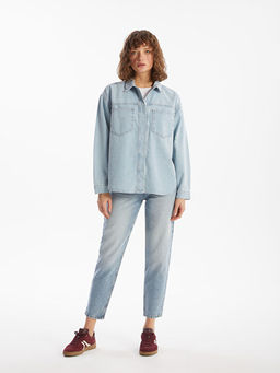 Oversize Kad?n Jean G?mlek Ceket