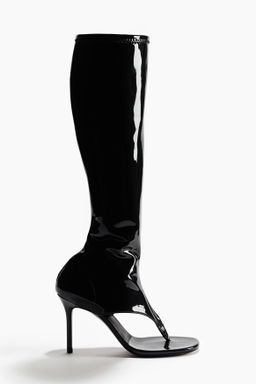 Botas calcet?n de piel con dise?o cut-out - H&m фото 3