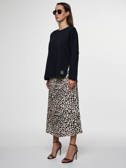 CONTE Юбка А-силуэта из премиальной вискозы LU 2615 leopard - Conte elegant фото 8