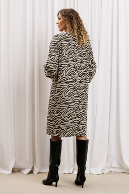 Платье Gizart 7385/1 бежево-черный тигр