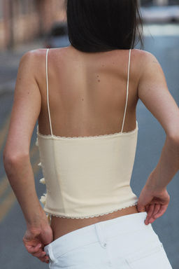TOP CORSETERO FLORES / Amarillo claro - Zara фото 4