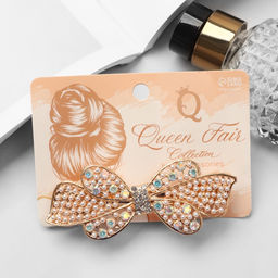 Заколка - автомат для волос «Элси», бант, 9.5 см