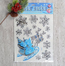 Наклейка новогодняя 50х30 Новый год / 610-292 /уп 12/240/ - Галеонтрейд фото 5