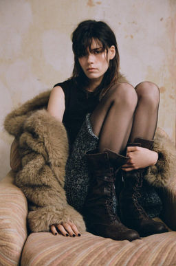 FAUX FUR HOODED COAT - Zara фото 2