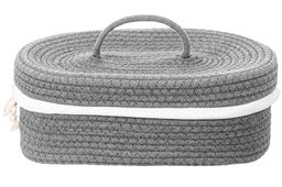 Хлебница плетеная с льняным мешком 35*25*13 см, серая - Elan gallery фото 6