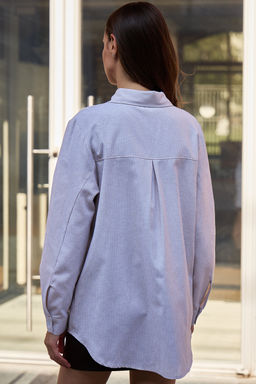 Рубашка оверсайз в полоску хлопковая