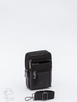Сумка мужская кожаная 325012Z black Zinimsk