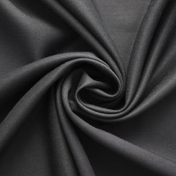 Ткань Сатин стрейч 180 г/м? 55% вискоза, 43% полиэстер, 2% спандекс шир.147 см арт.Р.15140.01 цв.01 черный уп.2м