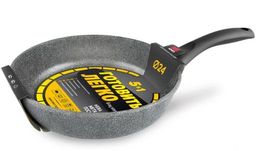 Сковорода Готовить легко Stone Gray несъемная ручка, 24 см