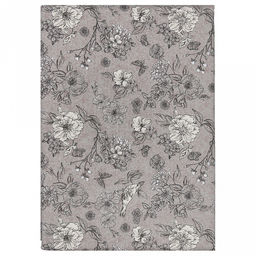 "Пение птиц К" Скатерть 180х145см, длина стола до 140см, на 6 персон, хлопок "Премиум" 186г/м2, "Домашняя мода" (Россия)