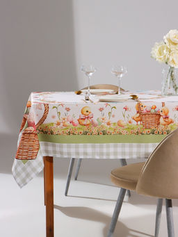 Скатерть на стол Доляна. Пасхальные цыплята 145?2153 см