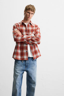 CHECKED FLANNEL SHIRT - Zara фото 5