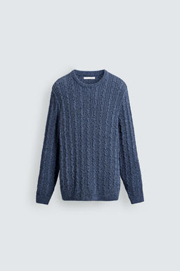 TEXTURED CABLE-KNIT SWEATER - Zara фото 7