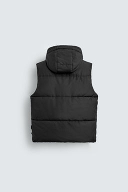 QUILTED GILET WITH HOODIE
