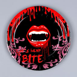 Тарелка бумажная Губы, в наборе 6 шт.