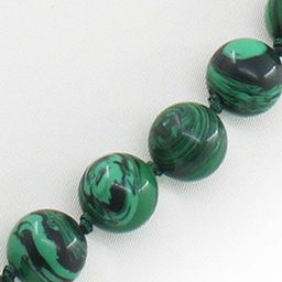 Бусы малахит (имитация), круглые 10мм, средние 60см