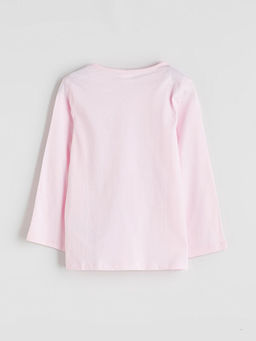 Bisiklet Yaka Bask?l? K?z ?ocuk Pijama ?st?