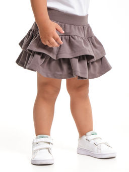 Юбка с воланами UD 0416 кофе - Mini maxi фото 3