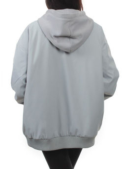 H24-283 GRAY/BLUE Куртка демисезонная женская (100 гр. синтепон)