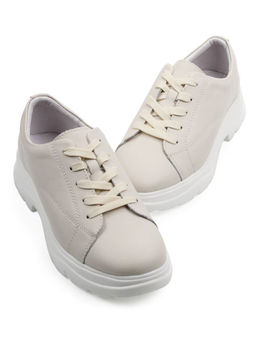 03-YD138-2 LT. BEIGE Полуботинки спортивные женские (натуральная кожа)