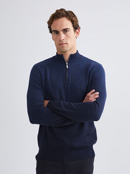 Dik Yaka Uzun Kollu Erkek Triko Kazak