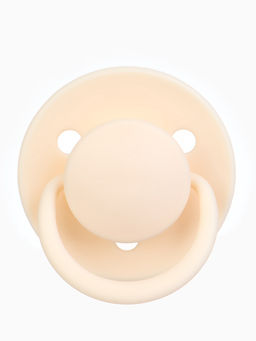 Соска-пустышка, от 6 мес., латекс, классическая, в контейнере, айвори, M&B
