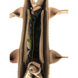 Сумка женская иск/кожа+текстиль DJ-CM 7531-TAOS TAUPE, 1отд, плечевой ремень, бежевый SALE 264417 - Adelia фото 3