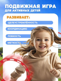 Кольцеброс-Шароброс, 2 шара, 2 кольца, 16.5×35 см, МИКС