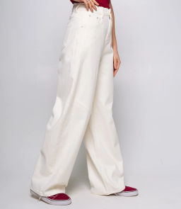 Джинсы #КТ15108, молочный