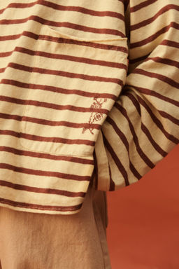 CAMISETA RAYAS FLOR BORDADA LIMITED EDITION / Amarillo - Zara фото 10