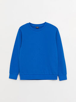 Bisiklet Yaka Basic Uzun Kollu Erkek ?ocuk Sweatshirt