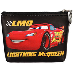 Кошелек детский для мальчика на молнии, кожзам, 11.5×2.5×8 см, Тачки