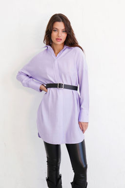 Базовая удлинённая рубашка свободного силуэта - Martichelli фото 19