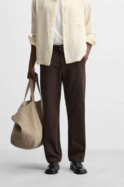 TEXTURED STRAIGHT-LEG TROUSERS - Zara фото 2