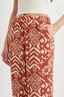 Брюки обычного кроя с рисунком - Defacto фото 5