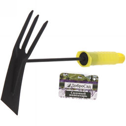 Цена за 4 шт. Мотыжка комбинированная грабельки/бороздовичек "Чиполино" 22*15см пластиковая ручка ДоброСад