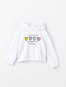 Kap??onlu K?z ?ocuk Sweatshirt