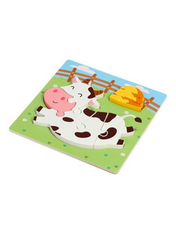 Развивающий деревянный Пазл «Коровка»