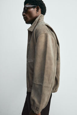 SUEDE LEATHER JACKET - Zara фото 6