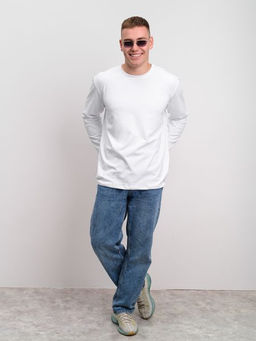 Лонгслив мужской белый