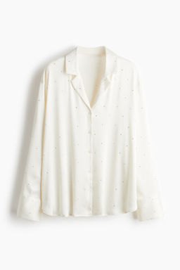 Camisa de pijama satinada con detalles decorativos - H&m фото 2