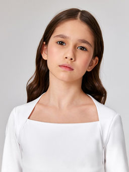 ACOOLA / Джемпер детский для девочек Sheridan белый  фото 5