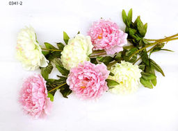 Цветок искусственный Пион 3 бутона диаметр 20 см / 0341-2 /уп 80/160/ - ГалеонТрейд фото 2