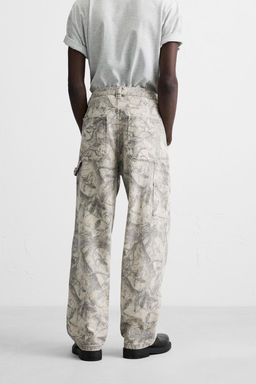 ABSTRACT PRINT CARPENTER TROUSERS - Zara фото 3