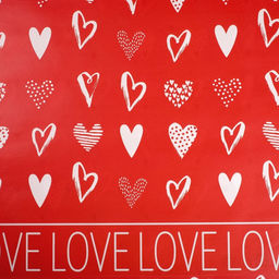 Цена за 10 шт. Бумага упаковочная глянцевая двухсторонняя С любовью, 70?100 см