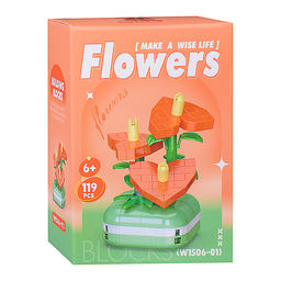 Конструктор "Цветок" (119  дет.) в коробке