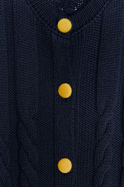 CONTRAST BUTTON KNIT CARDIGAN - Zara фото 6