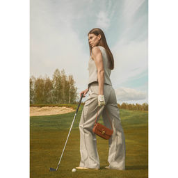 Сумка женская багет TEXTURA на молнии, 21×6×11 см, коричневая