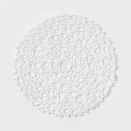 Цена за 12 шт. Салфетка сервировочная на стол Доляна «Одуванчик», d=38 см, цвет белый