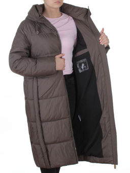 8891 DK. GRAY Пальто зимнее женское (200 гр. холлофайбер)